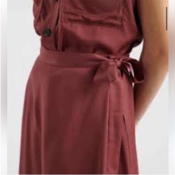 Ted Baker Elegant Sleeveless Burgundy Dress Sz US 4 Or Ted Sz 1 - Picture 2 of 5